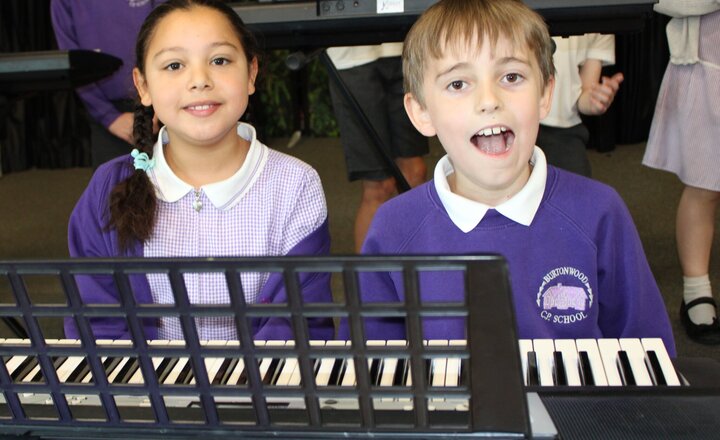 Image of Year 3 students showcase impressive keyboard skills 
